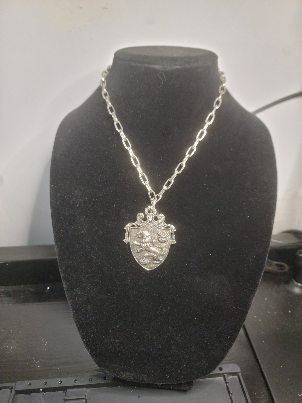 Silver Shield Pendant Necklace - Women's Jewelry